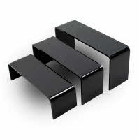 Acrylic Plinths - Set of 3 Nesting Risers for Shop Counter Display in 4 Colours (G138+) 