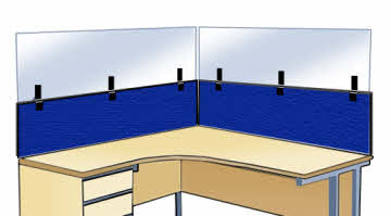 Sneeze Guard Desk Panel Extension - Screen Topper -  5mm Acrylic Office Desk Guard Cough Screen (DS89/600+)