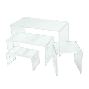 Acrylic Plinth - Clear Riser for Shop Window and Counter Display - 4 Sizes (G131/G132/G133/G134) 