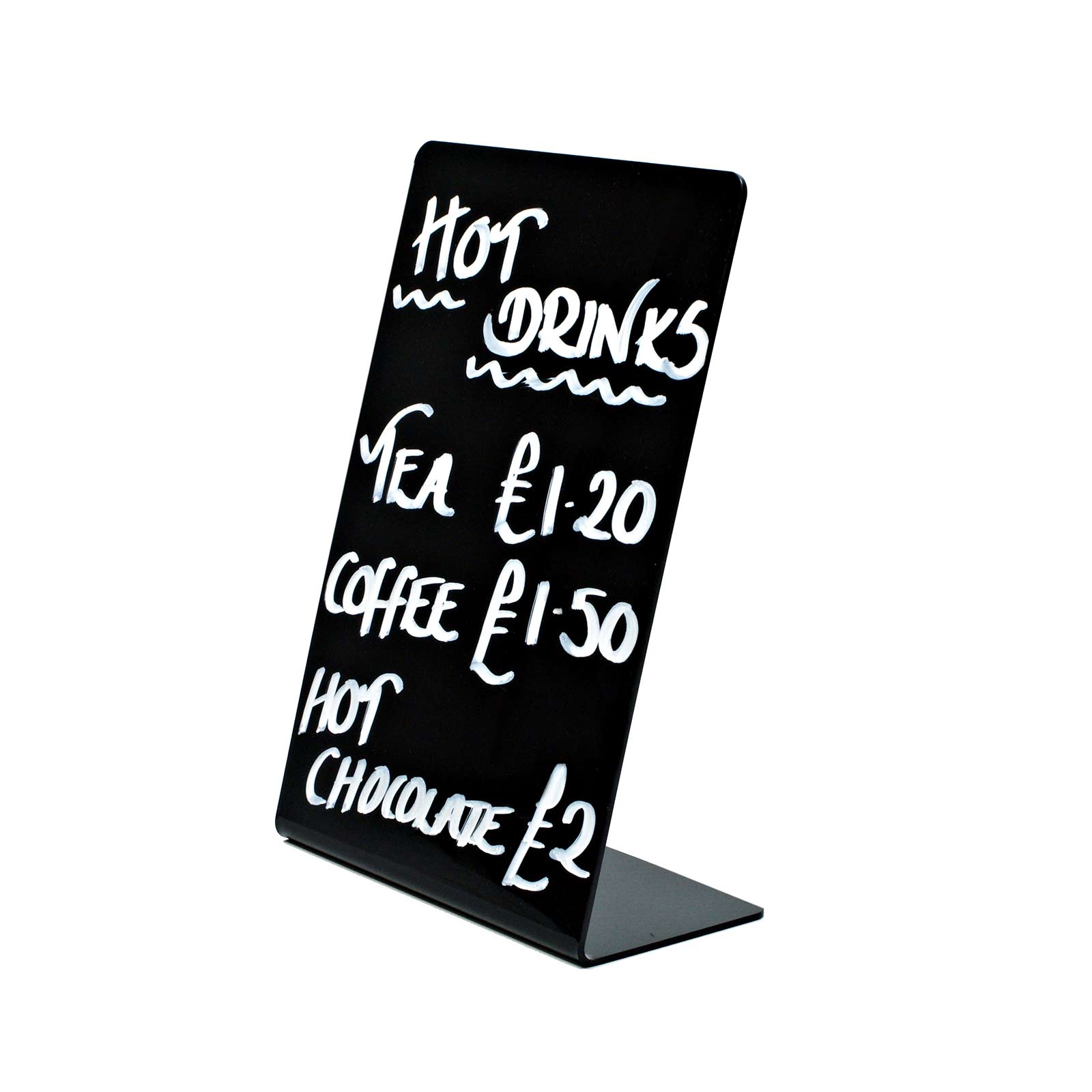 A4 Acrylic Chalkboard Portrait Easy Clean Sign, Menu, Memo Board (DS38)