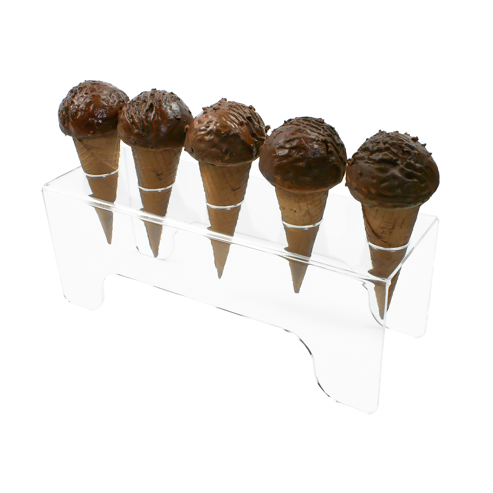 Acrylic Ice Cream Cone Holder Counter Top Display Stand Chip Cone Holder 