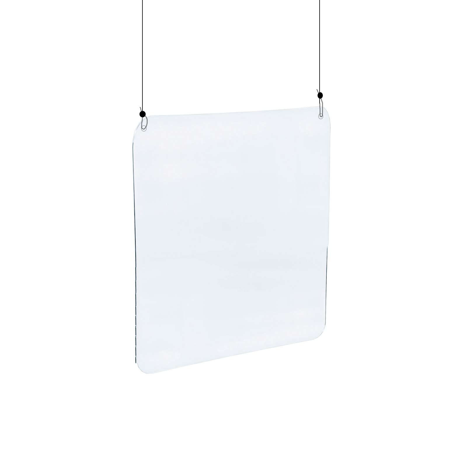 Hanging Sneeze Guard Suspended Acrylic Checkout Screen Cough Guard with