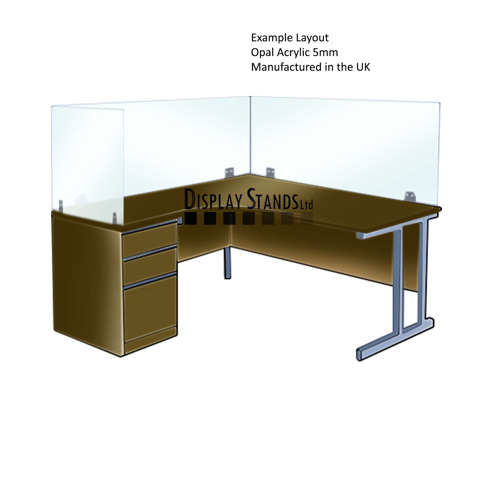 Desk Clamp for Desk Guard System Sneeze Guards for Desk & Table