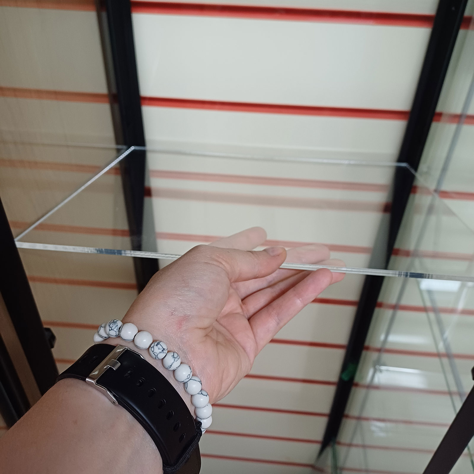 Buy Custom Extra Acrylic Shelves & Brackets To Fit Ikea Detolf Cabinet Dsa Ik - View #9