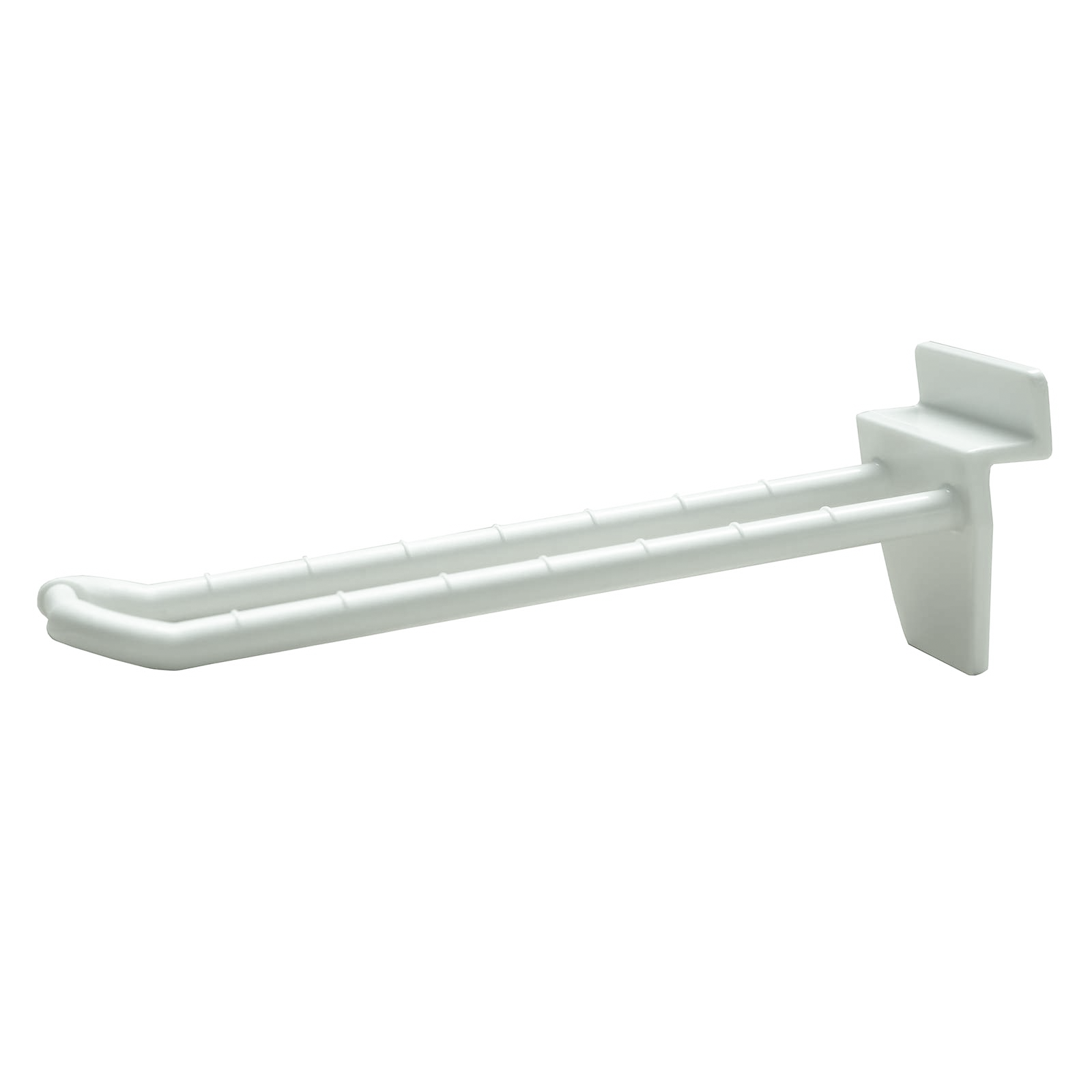 Slatwall Hooks 100mm / 4inch Euro Retail Shop Hooks in White (EURO57)
