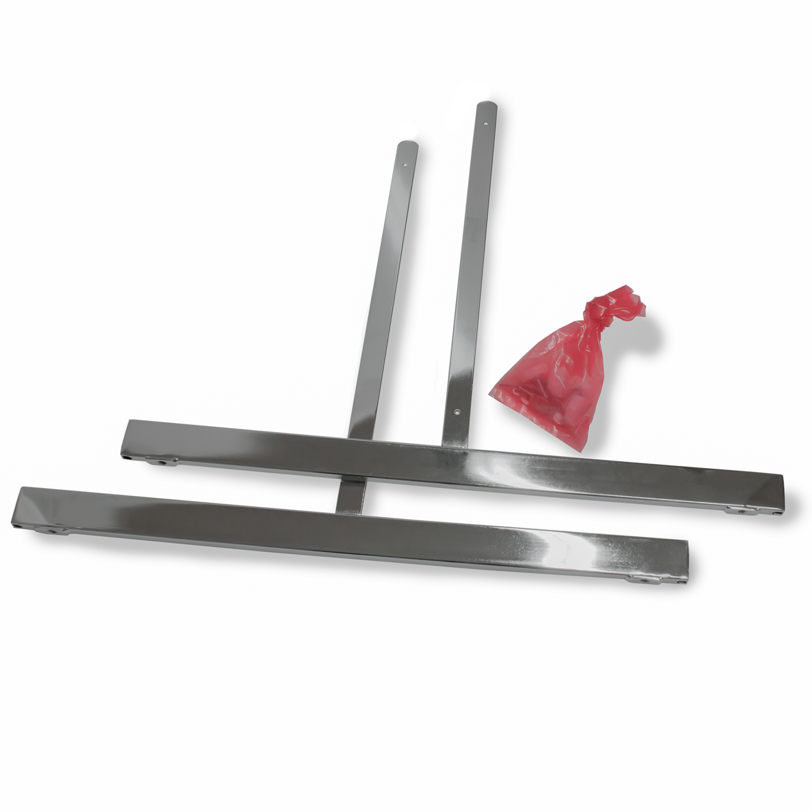 Grid T Shape Legs For Double Sided Gridwall Display in Chrome