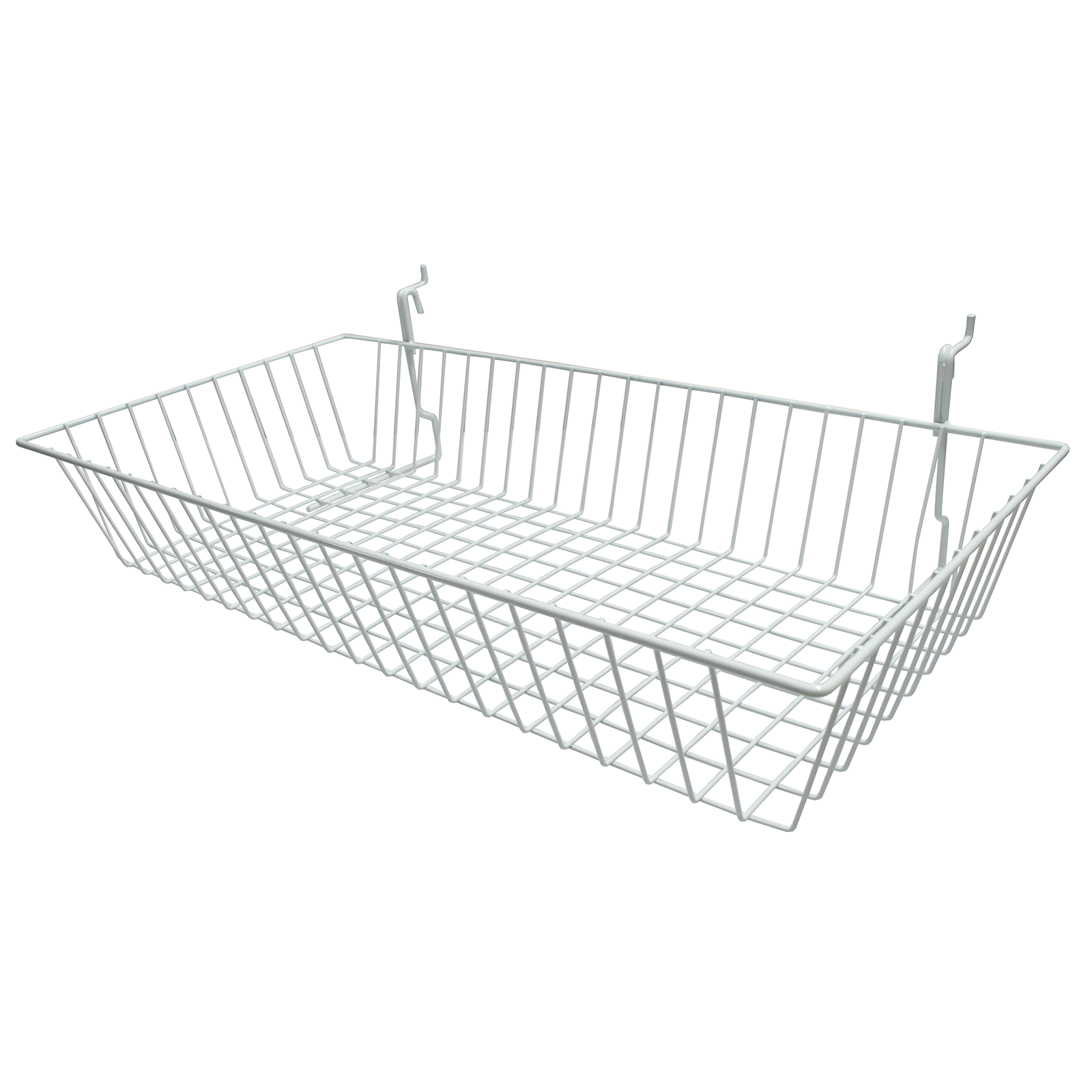 Wire Basket For Slatwall, Gridwall & Mesh Display 609mm Wide (J83)