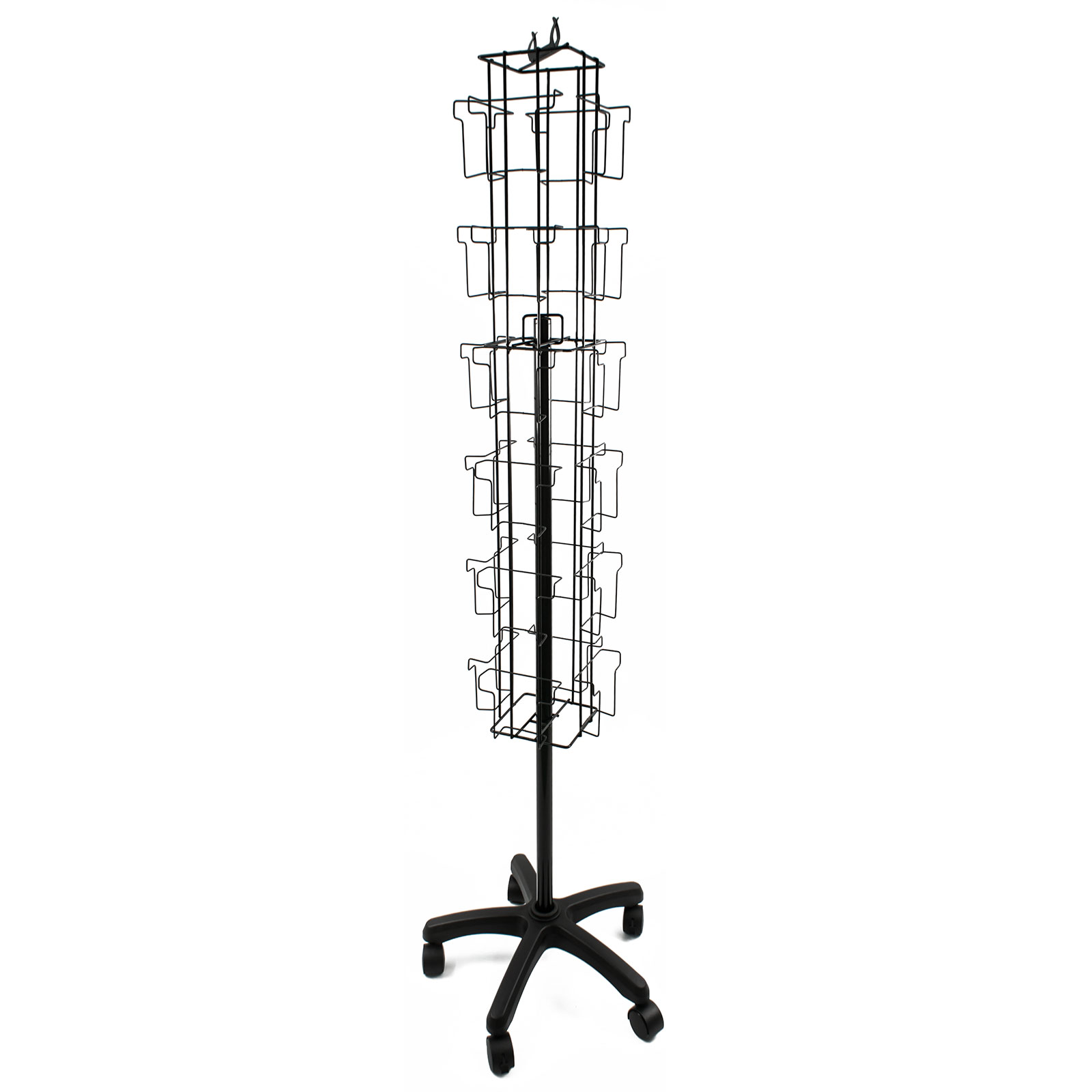 Card Stand 7 x 5 Portrait Greeting Card 24 Pocket Rotating Floor