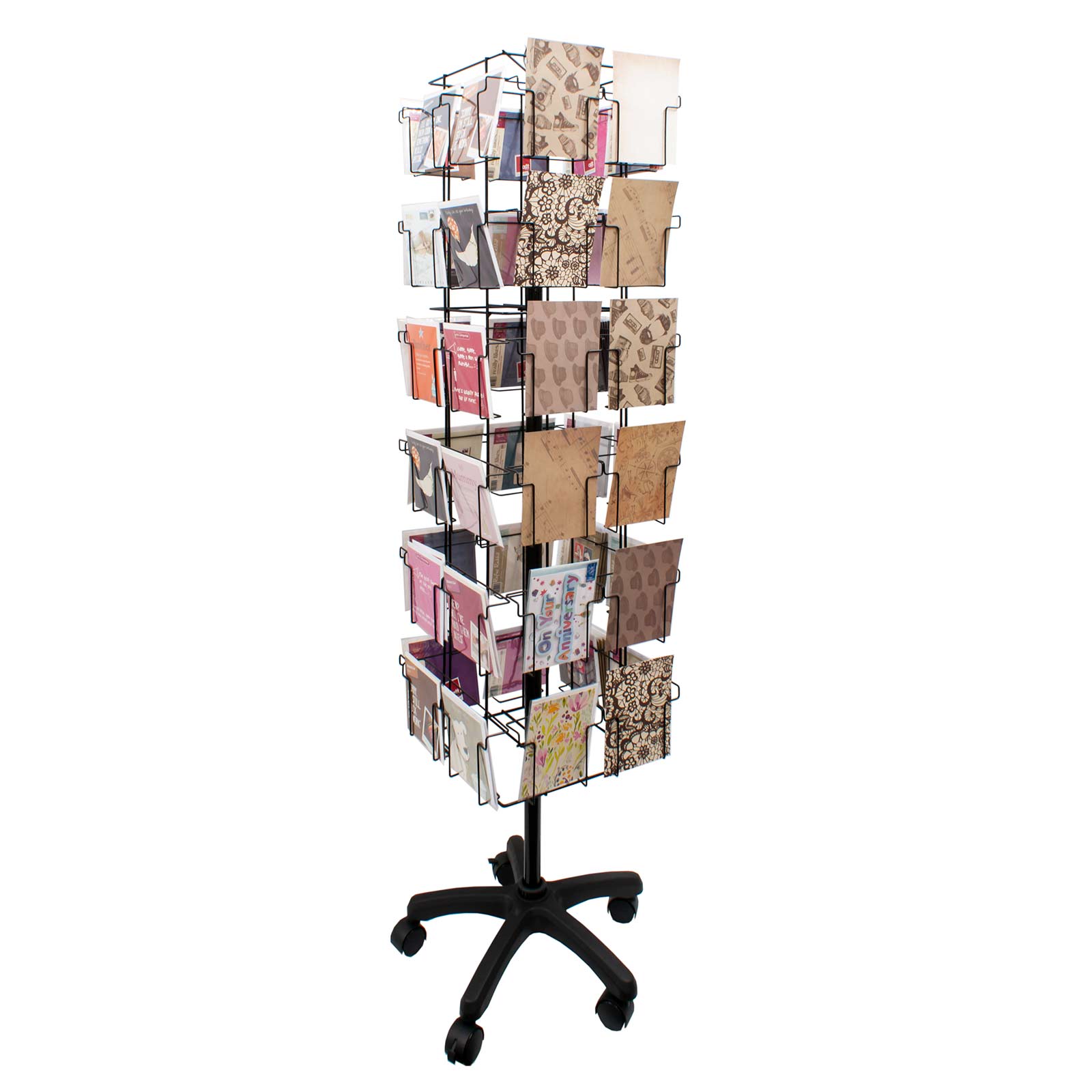 Card Stand 8 x 6 Portrait Rotating Greeting Card Floor Display Stand