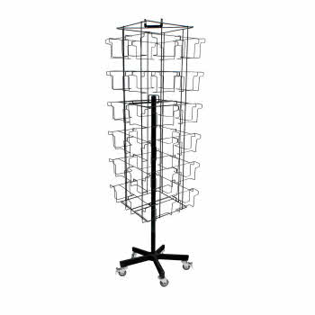 K58 7x7 48 Pocket Rotating Floor Card Stand
