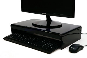 ds21 acrylic monitor plinth black angle dressed