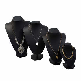 Black Leatherette Necklace Displays