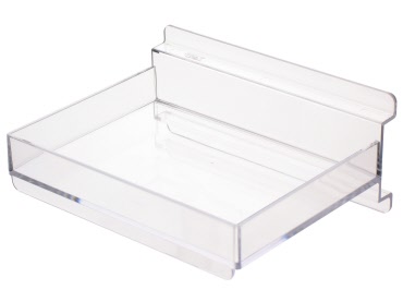 Acrylic Slatwall Shelf & Tray - 2 Way Display (G155)