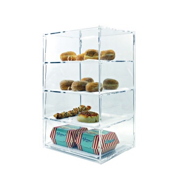Acrylic Cabinet - Counter Top Catering Safety Display 4 Tier With Doors (DS30/4C)