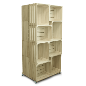 Crate Store - 16 Crate Double Sided Shelving Display with Optional Base (CRATE/8)