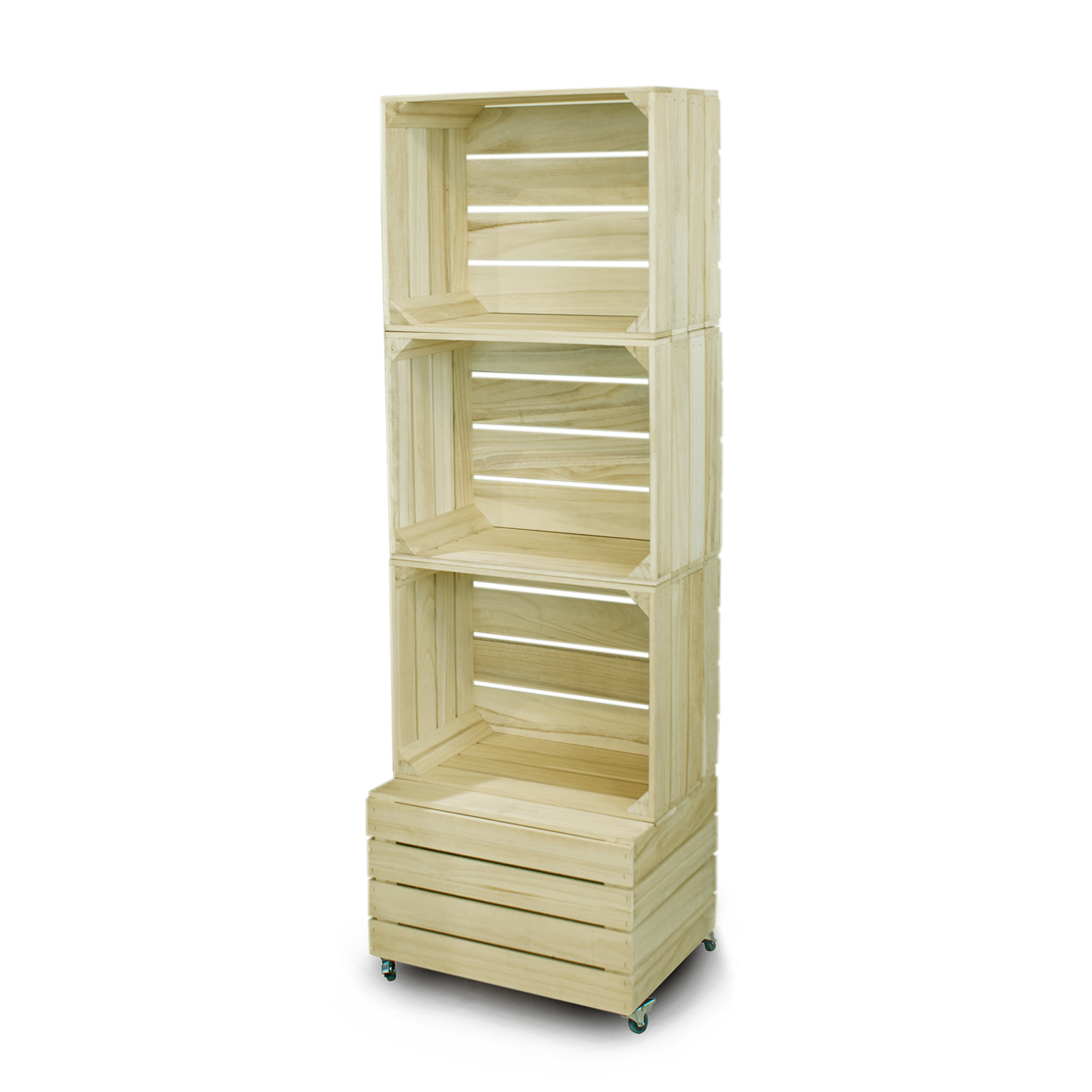 Crate Store - 4 Crate Square Shelving Display with Optional Base (CRATE/3)