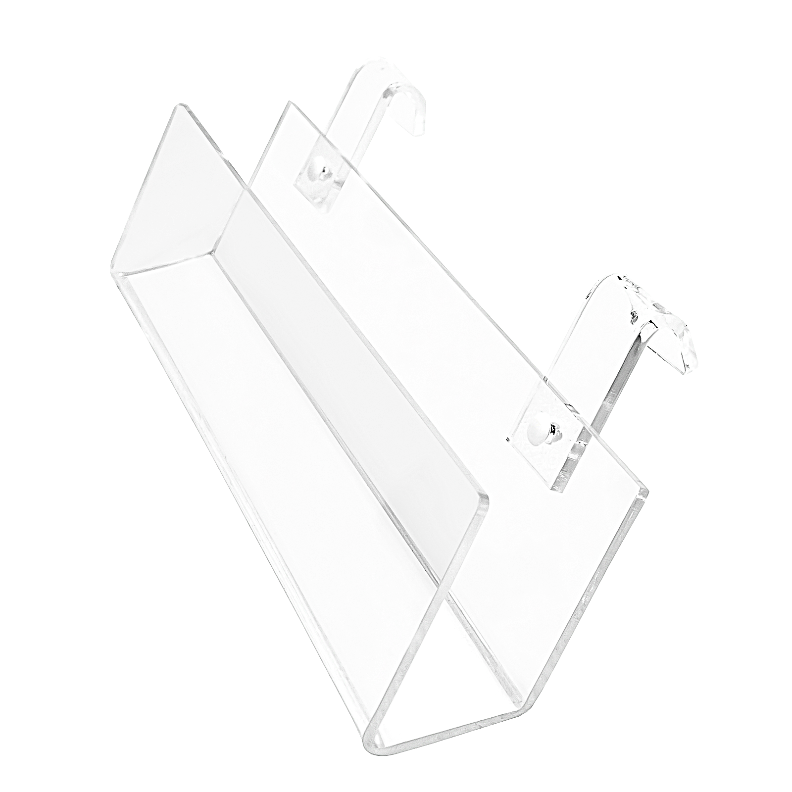 Grid & Mesh Acrylic Angled Shelf Display - Greeting Card, DVD, or Books - in 4 Sizes (DS39+) 