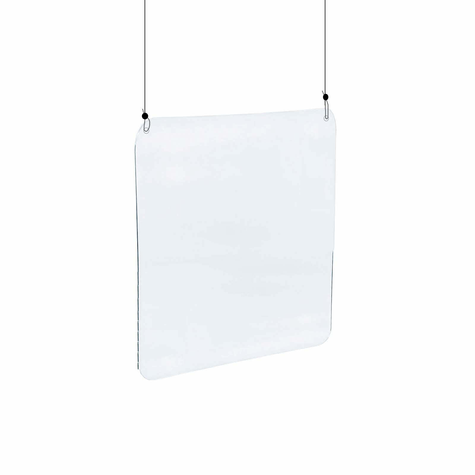 Hanging Sneeze Guard Suspended Acrylic Checkout Screen Cough Guard with Mounting Wire (DS86/C)