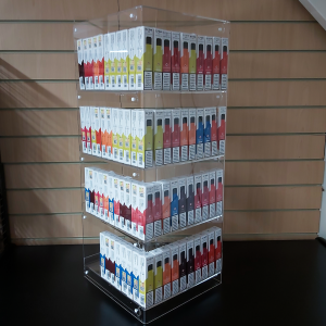 Counter Top Vape Store 4 Tier Display Case for Vape Products, Perfumes and Oils (DS90)