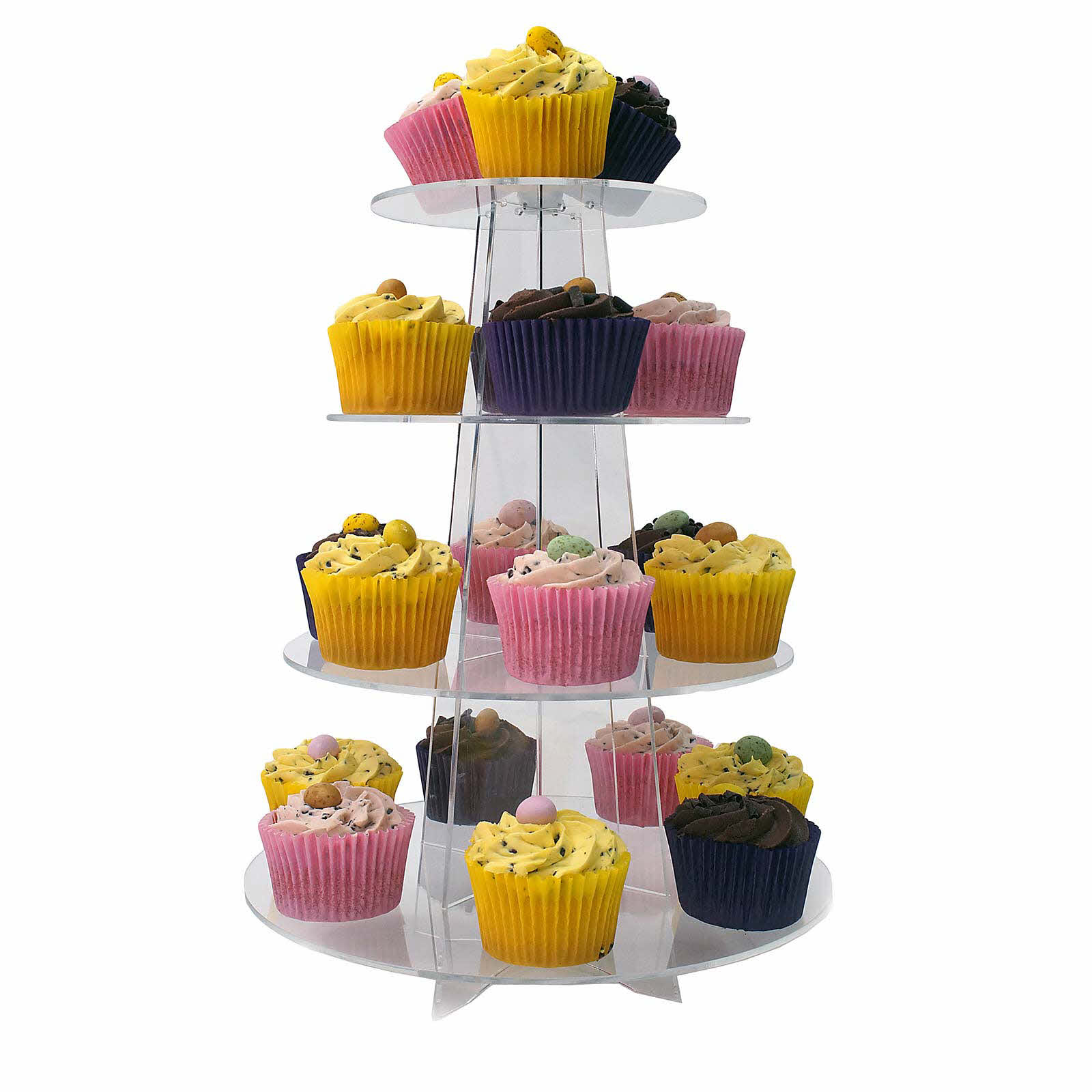 Acrylic Cupcake Counter Stand - Circular 4 Tier (DSCS4R)