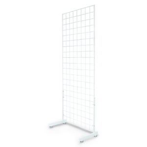 Grid Panel - 1 Way 4ft Floor Standing White Display Retail Shop Fittings (E3J12W/4) 