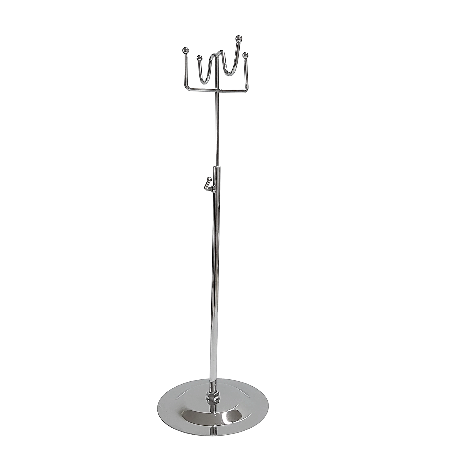 Handbag Display - 4 Arm Hanger  - Counter Unit in Chrome for Handbags, Purses and Scarves (G200)