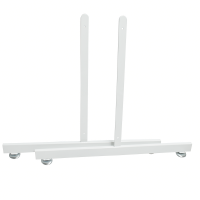 Grid T Shape Legs - For Double Sided Gridwall Display in Chrome - Adjustable Feet in 3 Finishes (J21T)
