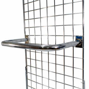 Grid Panel D Bar Hanging Rail to Fit Gridwall in Chrome (K35)