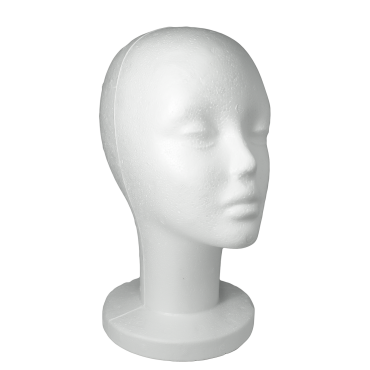 Female Head Polystyrene Mannequin Display For Hats & Accessories (POLYF)