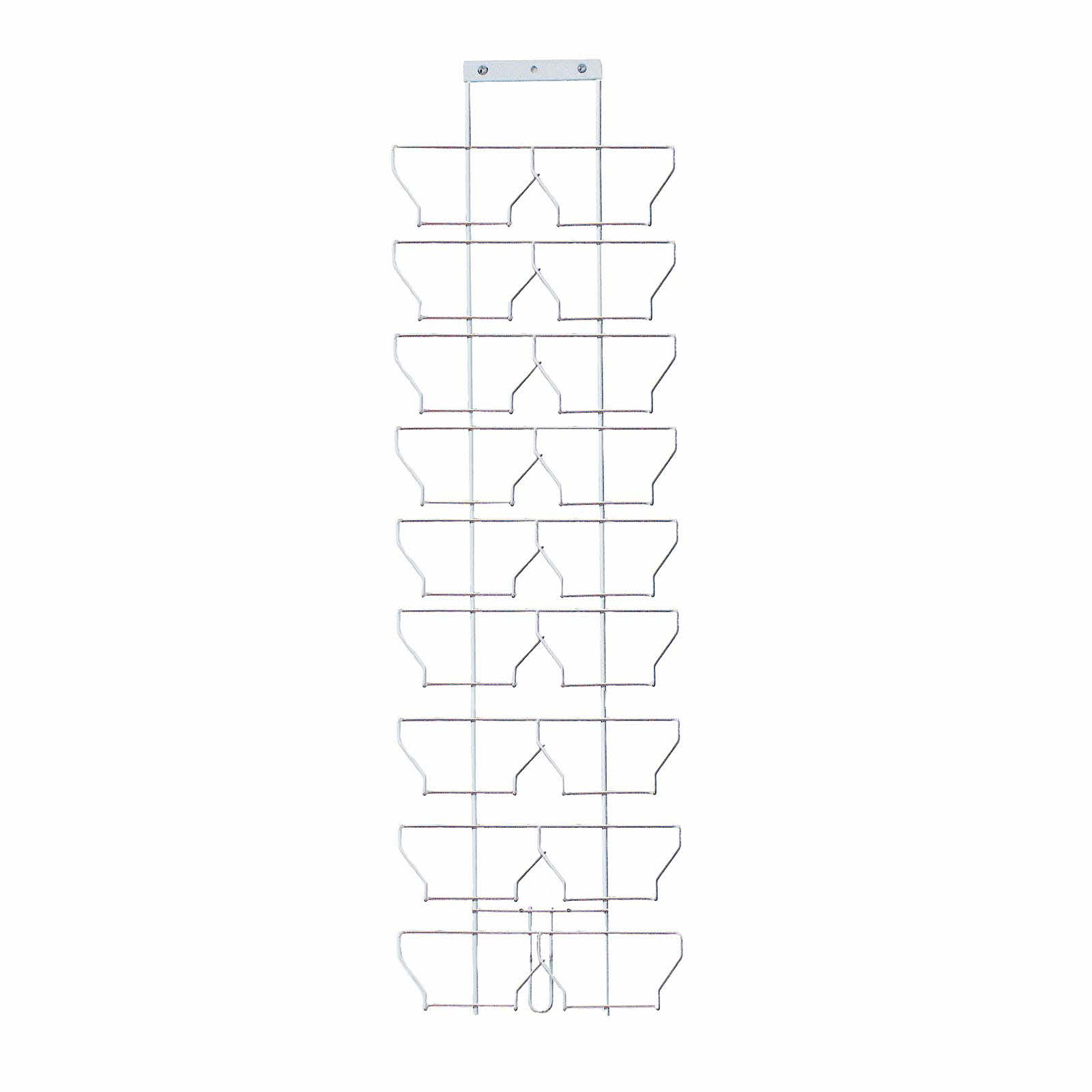 Wall Panel - 18 Pocket Landscape in White for Postcards or Photos (Q9)