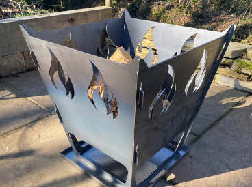 Fire Pit Large Square - Flat Pack For Garden Patio Use (FPSQ/L)