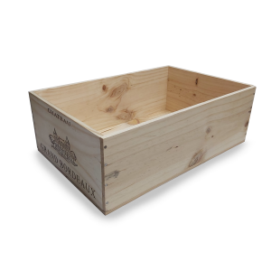 Wine Box Crate with Stamp - Reclaimed Wood - Decor, Storage, Shop Display (WBC1)