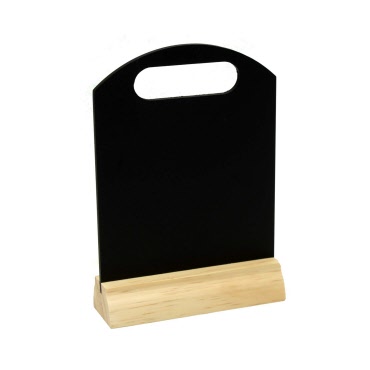 A5 Chalkboard with Wood Base - Double Sided Table Top Display (CHA5)
