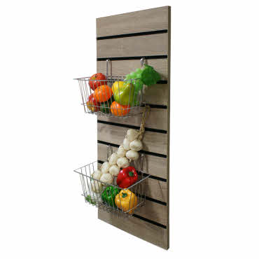 Slim Slatwall Panel Wall Mounted for Shop Storage and Display 1000mm x 400mm - 5 Finishes (D17)