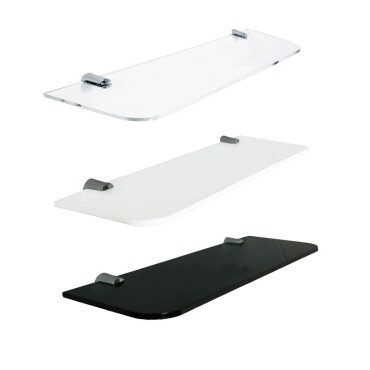 Acrylic Shelves - Wall Mounted Simple Flat Rounded Shelf - 300mm in 3 Colours With Brackets (DS71030)