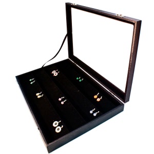 Earring Display - Case with Lid in Black - for Counter or Cabinet Display (G223)