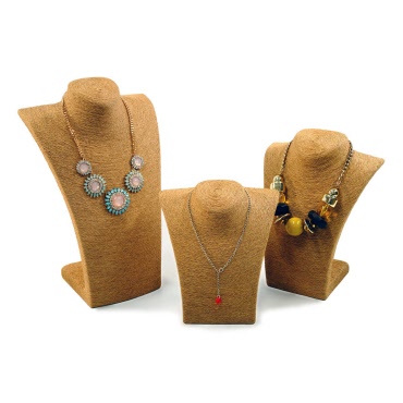 Necklace Display Busts - Natural Grass - 3 Sizes Available (G713-5)
