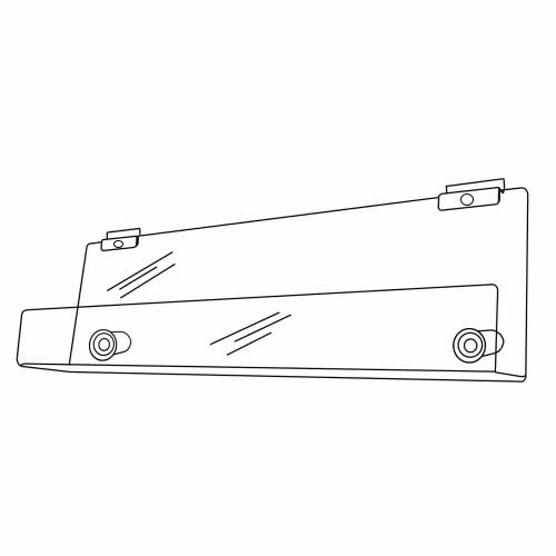 Slatwall Acrylic Magazine or Book Shelf Rack - 600mm or 1000mm (G8) 