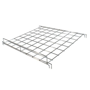 Grid Flat Shelf - 610mm Width/Depth to Fit Gridwall in Chrome (J25)