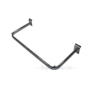 Slatwall D Bar Clothing Hanging Rail 600mm in Chrome (J35)