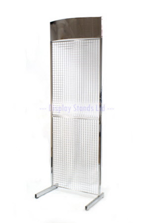 Mesh Panel General Purpose Stand with Bowed Header in Chrome (K26) 