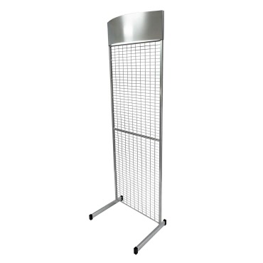 Mesh Panel General Purpose Stand with Bowed Header in Silver  (K26S) 