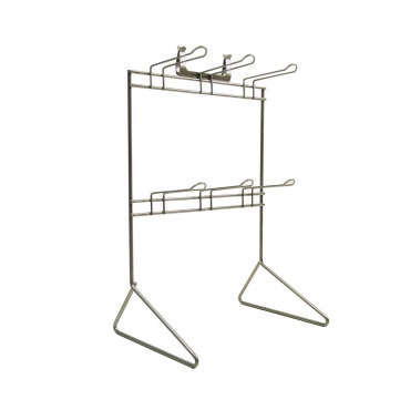 Counter Hook Stand - 6 Fixed Hooks - POS Display in Silver (K9B)