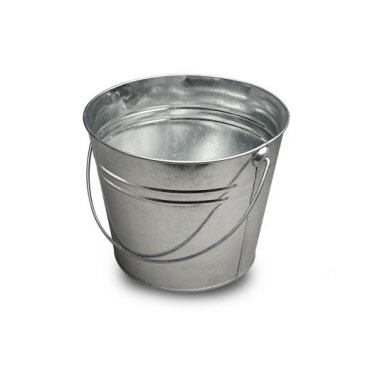 Galvanised Bucket for Drinks, Ice, or Flower Display - 220mm Dia. (ZB1)
