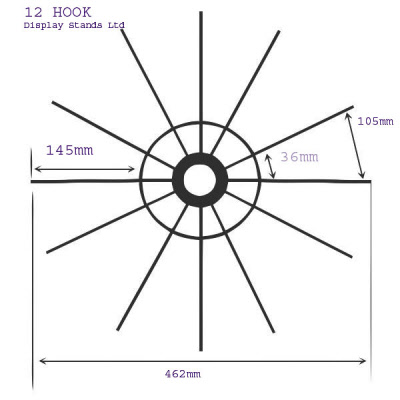 12 Hook Arm in Chrome (J76) 