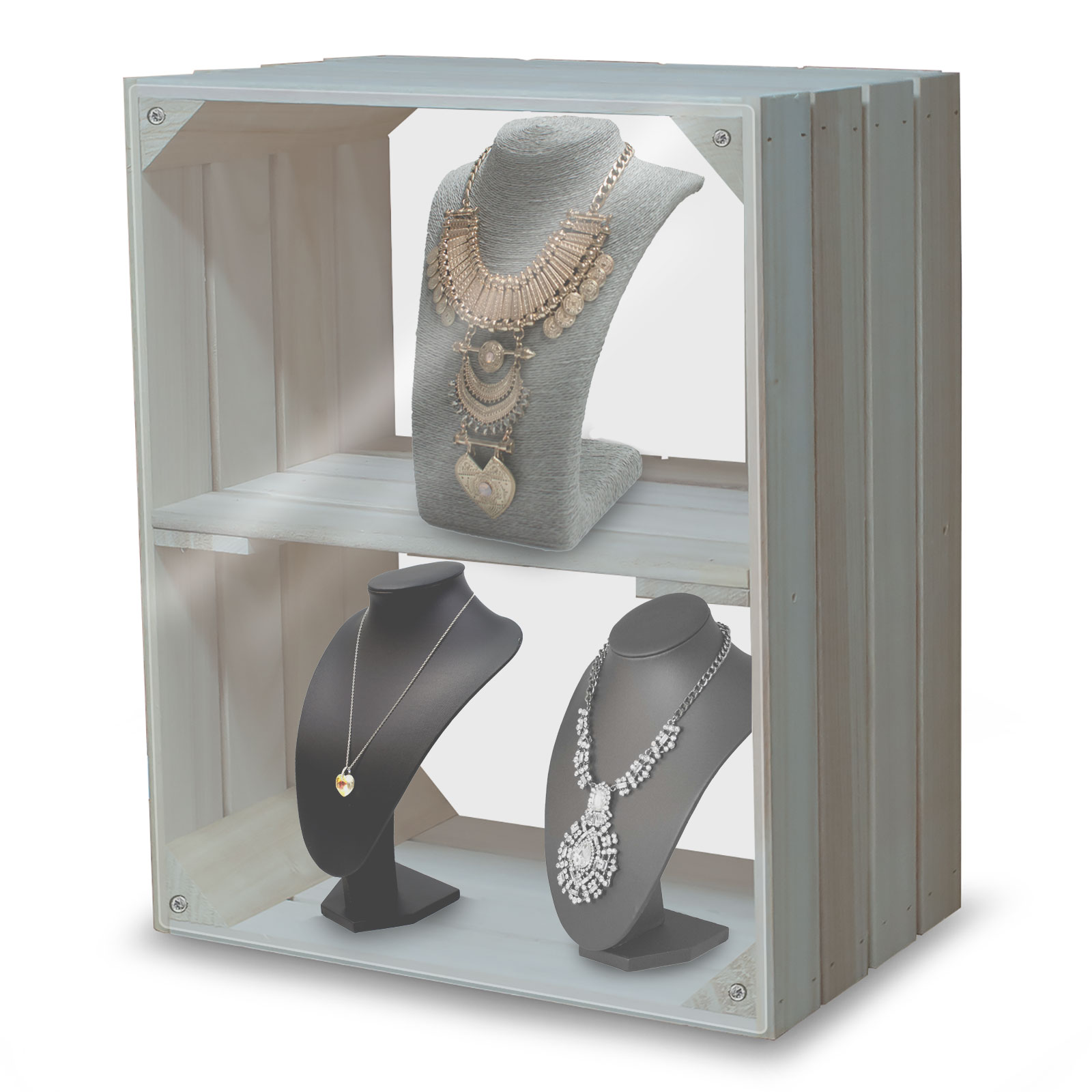 Crate Store - Portrait Crate Counter Display With Acrylic Fronts For ...