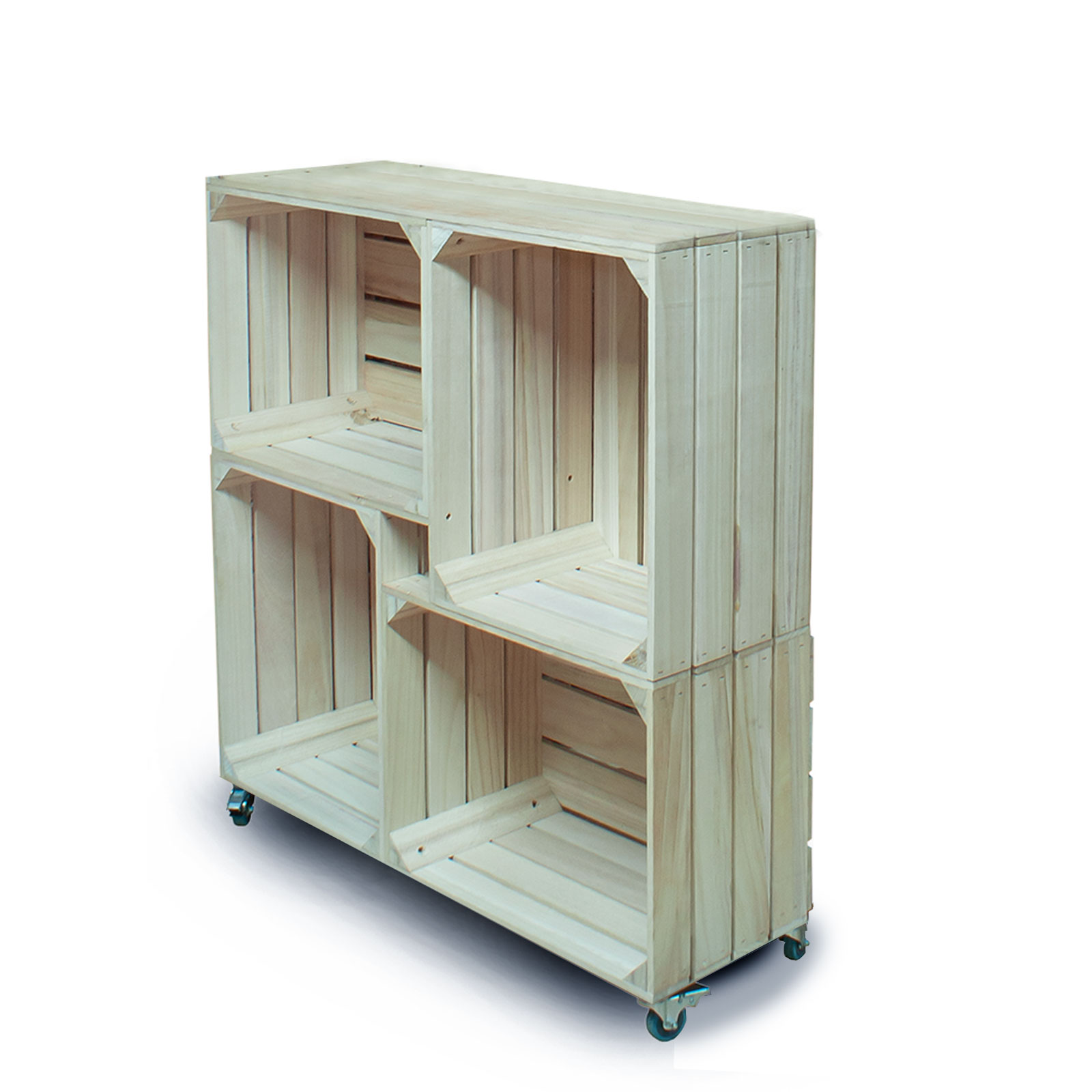 Crate Store - 4 Crate Square Shelving Display with Optional Base (CRATE/3)