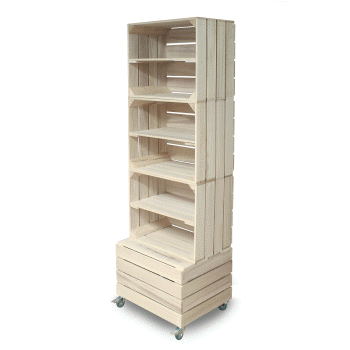 Crate Store 4 Crate Shelving Tower Retail Display (CRATE/14)