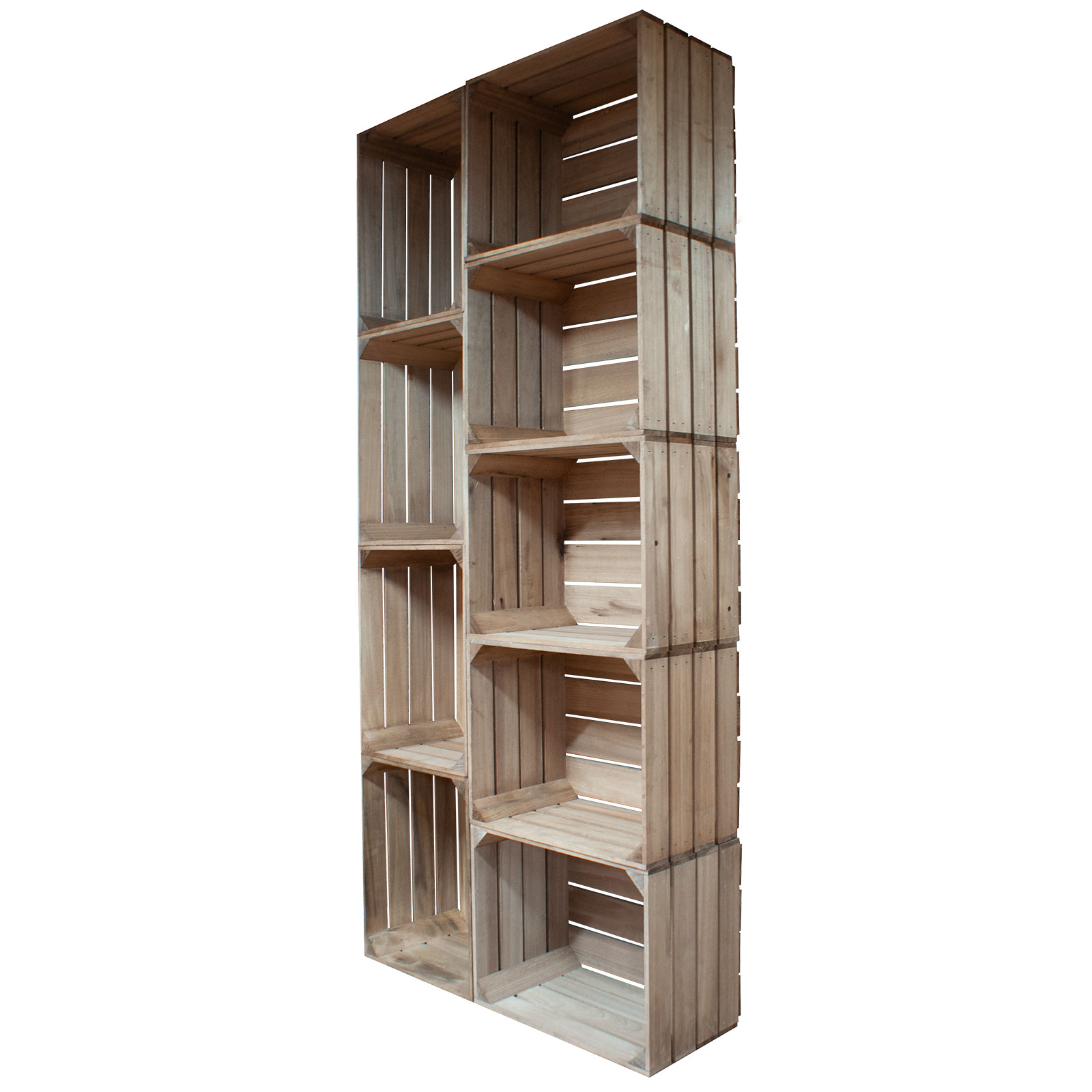 Crate Store - 9 Crate Wall Unit Display with Optional Base (CRATE/5)