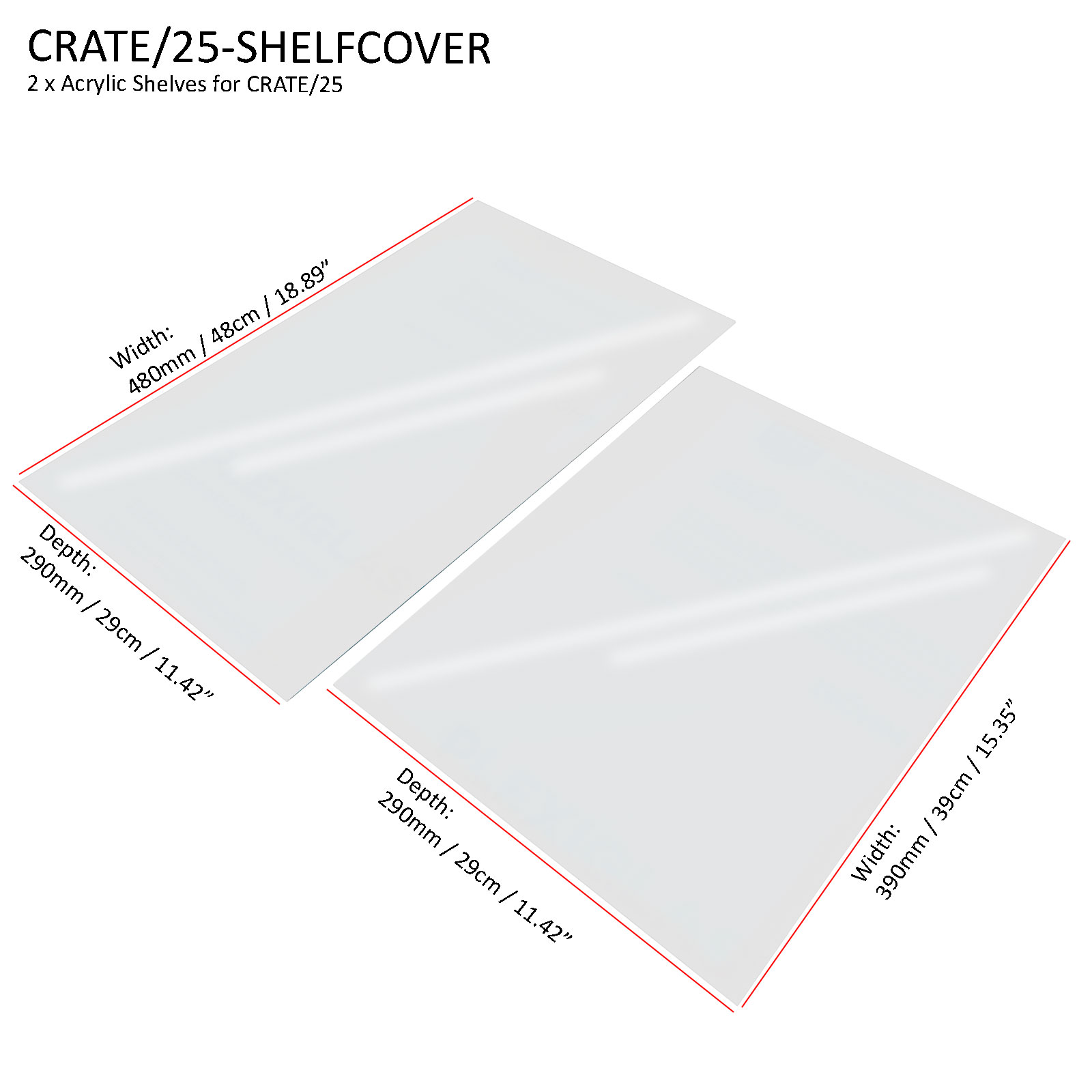 Crate Store - Landscape Crate Counter Display With Acrylic Fronts For ...